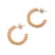 Brass 22k Gold Plated Half Circle Hoop earring For women, Wholesale jewelry