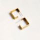 Square Geometric Hoop earring, Brass 22k gold plated, Wholesale earring