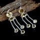 925 Sterling Silver dangle earing with Citrine gemstone, Gifts jewelry