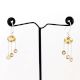 Citrine gemstone chain earring, 925 Sterling silver dangle earring, Gifts for women