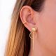 Bar and Hoop Earrings â€“ Gold Plated Geometric Long Earrings | Modern Minimalist Jewelry