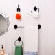 Premium Black Aluminum Bathroom Accessory Set of 4 Vintage Wall-Mounted Design