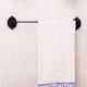 Black Aluminum Wall-Mounted Towel Bar for Bathroom
