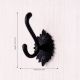 Decorative Black Aluminum Towel Wall Hook