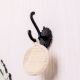 Decorative Black Aluminum Towel Wall Hook