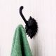 Decorative Black Aluminum Towel Wall Hook