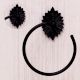 Vintage Black Aluminum Towel Ring For Bathroom