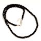 Black Spinel beaded Necklace Three layer gemstone necklace, 925 Sterling silver jewelry