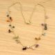 Natural Gemstone beaded necklace, Multi gemstone necklace, Brass with 22k gold plated necklace