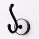 Decorative Black White Aluminum Ceramic Towel Wall Hook