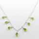 Peridot Drop gemstone necklace for women, 925 Sterling silver necklace