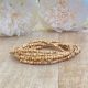 Faceted Beaded Stretchable bracelet For women, Set of 5 Pcs 22k gold plated