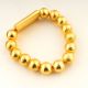 22k Gold plated Chunky beads Stretchable bracelet, Brass handmade jewelry
