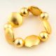 22k Gold plated Chunky Finding Stretchable bracelet, Brass handmade jewelry