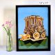 Rock Chariot of Hampi Poster Paint Illustration by Artist Dimpana | 13 x 17 Inches