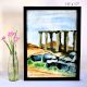 Rock Formation Watercolor Painting of Hampi Art on Paper by Artist Dimpana | 13 x 17 Inches