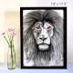 Fierce Lion Pencil Sketch on Paper by Artist Dimpana |13 x 17.5 Inches