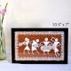 Tribal Musicians Warli Art in Poster Colours by Artist Dimpana | 10.5 x 7 Inches