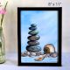 Balanced Pebbles Realistic Watercolor Painting on Paper by Artist Dimpana | 8 x 11 Inches