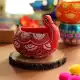 Handicraft Washable Terracotta Modern Swan Diya Tealight T-Light Holder - Red