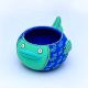 Washable Terracotta Modern Fish Diya Tealight T-Light Holder - Blue