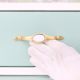 Golden White Mother of Pearl Brass Cabinet Door Handle