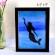 The Mermaid Silhouette Watercolor Painting on Paper by Artist Dimpana |6.5 x 9Inches