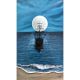 Ship on a Full Moon Day Acrylic Seascape Painting Art on Canvas Board by Artist Dimpana | 30 X 18 Inches