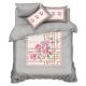Blush Pink Rose Glace Cotton Floral Digital Print Queen Size Bedsheet Set with 2 Pillow Covers | 90 x 100 Inches