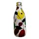 Hand-Painted Abstract Bottle Art â€“ Leaf & Dots Design