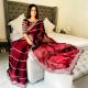 Maroon Bridal Organza Silk Saree with Zari Work