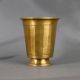 Golden Finish Brass Holy Glass Pot for Rituals and Decoration