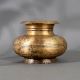 Handcrafted Vintage Brass Holy Water Pot from South India
