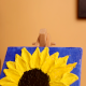 3D Textured Sunflower Mini Canvas Painting Handmade