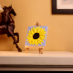 Mini 3D Sunflower Canvas Painting with Textured Art