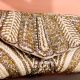 Crystal Vine Hand-Beaded Clutch Gold, Ivory & Silver Art Deco Leaf Design