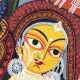 Handmade Bengal Pattachitra Natural Colors Painting of Goddess Durga on Cloth by Artist Sahajan Chitrakar
