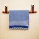 Rustic Wooden Towel Holder with Leather Strap Mount