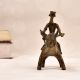 Indian Tribal Art Vintage Brass Statue of Animal with Rider