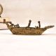 Bengali Art Handmade Brass Peacock Boat for Decoration