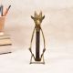 Tribal Vintage Folk Brass Iron Animal Head Figure for Decor