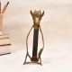 Handmade Vintage Folk Brass and Iron Figure with Animal Head