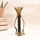 Handmade Vintage Folk Brass and Iron Figure with Animal Head