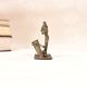 Tribal Art Incense Holder with Male Figure Made of Brass