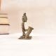 Tribal Art Incense Holder with Male Figure Made of Brass