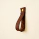 Handmade Leather Loop Pull with Brass Rivet Dark Brown-Pack of 6