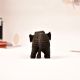 Handcrafted Tribal Art Brass Elephant Statue in Dark Finish