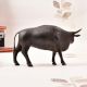 Vintage Dark Finish Brass Ox Statue for Home Decoration