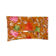Handcrafted Cotton Embroidered Clutch with Gold Chain