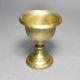 Vintage Plain Brown Bell Metal Holy Cup Stand in Himalayan Art
